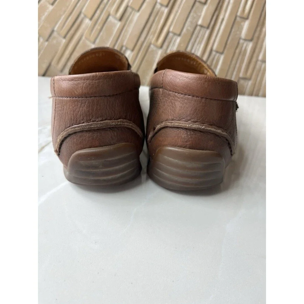 Mephisto Men Uk 11.5 Us 12 Cool-Air Brown Leather Slip On Driving Loafers Shoes